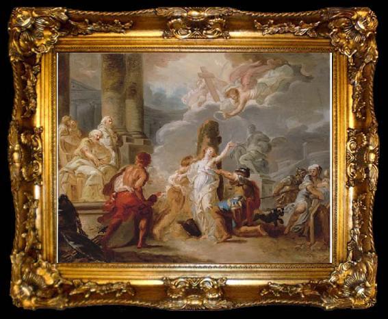 framed  Gabriel-Francois Doyen Martyrdom of a female Saint, ta009-2